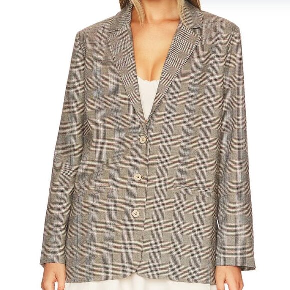 L*Space Nadia blazer Plaid About You NEW - Picture 1 of 10